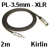 כבל איכותי PL-3.5 זכר ל-XLR זכר תוצרת Kirlin דגם AP-293PR-2M