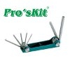 סט 7 מפתחות אלן (HEX) מתקפל תוצרת Proskit דגם 8PK-021N