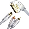 כבל מקצועי SVIDEO + 2RCA ל-SCART תוצרת Philex דגם 26490HS