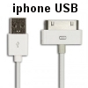 כבל USB לבן 1 מטר ל-iphone 4