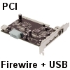 כרטיס FireWire + USB בחיבור PCI למחשב - כרטיס COMBO
