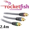 כבל קומפוננט מקצועי 2.4 מטר תוצרת RocketFish דגם RF-G1208