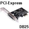 כרטיס פרלל DB25 נקבה בחיבור PCI Express למחשב