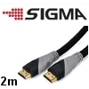 כבל HDMI-1.4 מסוכך 2 מטר תוצרת SIGMA דגם SI-HDMI-MM2