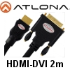 כבל HDMI-DVI מקצועי באורך 2 מטר תוצרת Atlona דגם AT14020-2