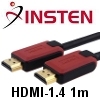 כבל HDMI 1.4 איכותי באורך 1 מטר תוצרת insten דגם 23645