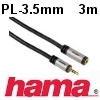 כבל PL-3.5mm מאריך מקצועי 3 מטר - תוצרת HAMA דגם 39851