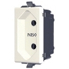 שקע חשמל לבן 220V דו פיני, רוחב 1 מודול - Nisko Switches