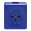 שקע חשמל 220V כחול להתקנה על הטיח תוצרת ניסקו דגם SUPER N-1