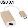 מתאם USB-3.1 Type C לחיבור mini DisplayPort  למסך