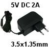 שנאי אלקטרוני ממותג 5V DC 2A פלאג 3.5x1.35mm