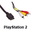 כבל לקונסולה PlayStation ו-PS2 עם חיבור אודיו + וידאו 3RCA