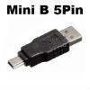 קונקטור מתאם USB עם חיבור A (זכר) וחיבור מיני עם 5 פינים