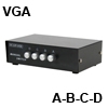קופסת מיתוג למסך מחשב חיבור VGA ל-4 מחשבים - דגם CMP-SWITCH55