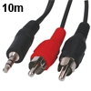 כבל אודיו סטריאופוני sPL 3.5mm ל-2RCA אורך 10 מטר