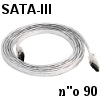 כבל SATA-III מסוכך כסוף 0.9 מטר עם קליפס נעילה תוצרת OK-Gear