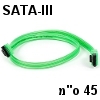 כבל SATA-III ירוק מסוכך 45 סנטימטר עם קליפס נעילה