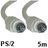 כבל PS2 למקלדת או עכבר חיבור PS/2 זכר-זכר 5 מטר mini Din 6pin