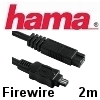 כבל FireWire מסוכך 9-4 פינים אורך 2 מטר תוצרת HAMA דגם 46764