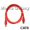 כבל רשת RJ45 מסוכך CAT6 באורך 0.5 מטר בצבע אדום