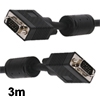 כבל מסך בצבע שחור עם חיבורי VGA זכר-זכר באורך 3 מטר