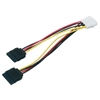 כבל מתח Y מחיבור מולקס (MOLEX) ל-2 חיבורי SATA