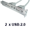 לוחית הרחבה למארז מחשב עם 2 חיבורי USB 2.0