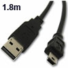 כבל עם חיבור מיני USB 5pin לחיבור USB זכר 1.8 מטר
