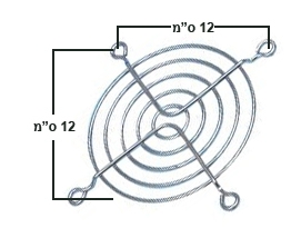 גריל עגול למאוורר מארז מחשב - גודל 12 סנטימטר