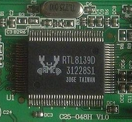 Chipset איכותי של חברת Realtek דגם RTL8139D
