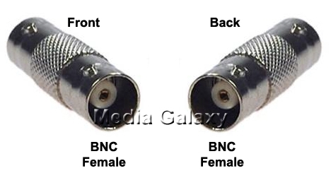 תקריב על קונקטור BNC נקבה-נקבה