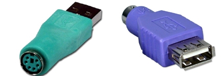 מתאמים פאסיבים למקלדת ועכבר PS/2-USB