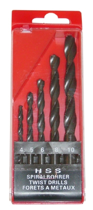 סט 5 מקדחים לברזל בקופסת איחסון