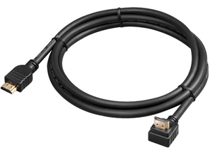 כבל HDMI-HDMI איכותי עם קונקטורים מצופים זהב 24K, חיבור 90 מעלות