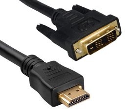 כבל HDMI ל-DVI-D מצופה זהב, אורך 2.5 מטר