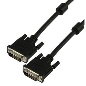 כבל DVI-D Dual Link מסוכך עם Ferrites באורך 5 מטר