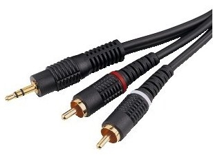 כבל אודיו איכותי PL-3.5 ל-2RCA אורך 10 מטר