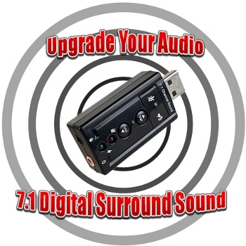 כרטיס קול חיצוני בחיבור USB המדמה Surround