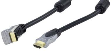 כבל HDMI-1.4 עם חיבור ב-90 מעלות בצד אחד