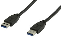 כבל USB-3.0 זכר-זכר A-A אורך 1.8 מטר