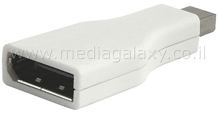 מתאם עם חיבור מיני DisplayPort זכר ל-Displayport נקבה