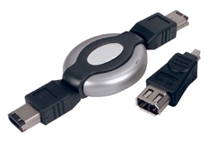 כבל FIREWIRE IEEE1394 מתקפל + מתאם