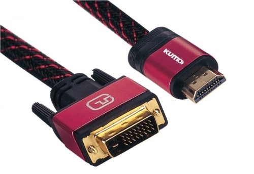 כבל מקצועי HDMI-DVI תוצרת KUMO באורך 15 מטר
