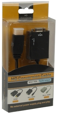 כבל מתאם הממיר HDMI ל-VGA + אודיו