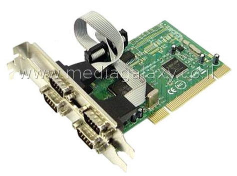 כרטיס PCI סריאלי עם 4 חיבורי RS232