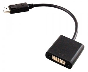 כבל מתאם קומפקטי מ-Displayport ל-DVI