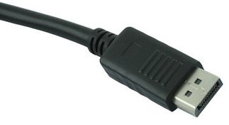 חיבור Displayport זכר בצידו האחד של המתאם