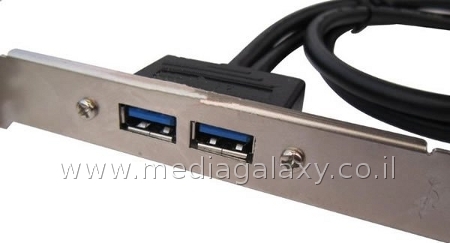 לוחית אחורית למארז מחשב עם חיבורי USB-3.0