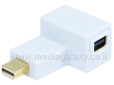 מתאם mini Displayport זכר-נקבה בזוית 90 מעלות