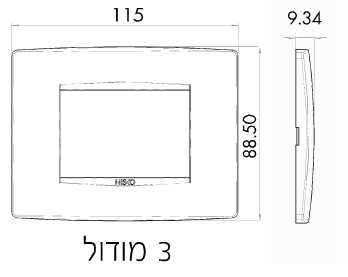 מידות מסגרת 3 מודול דגם SEE ל-Nisko Switches